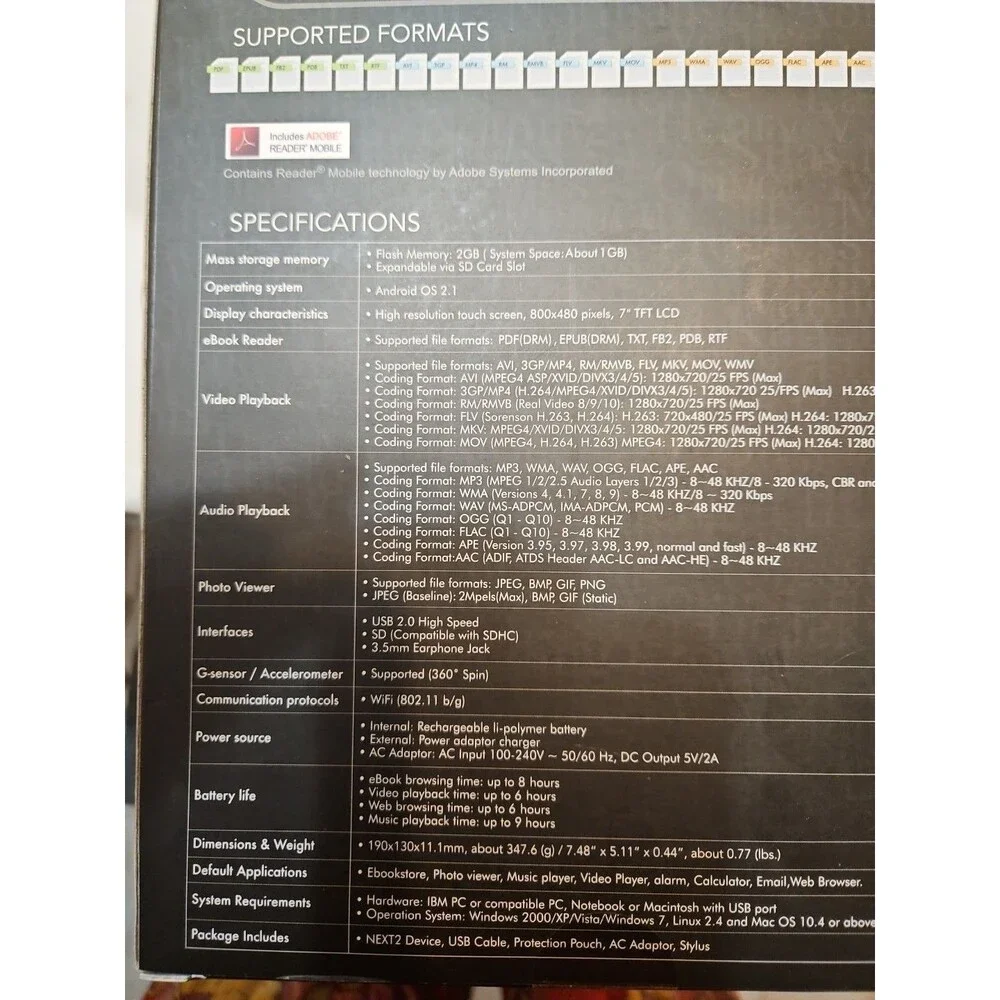 Nextbook Next2 2GB, Multimedia Wi-Fi 7